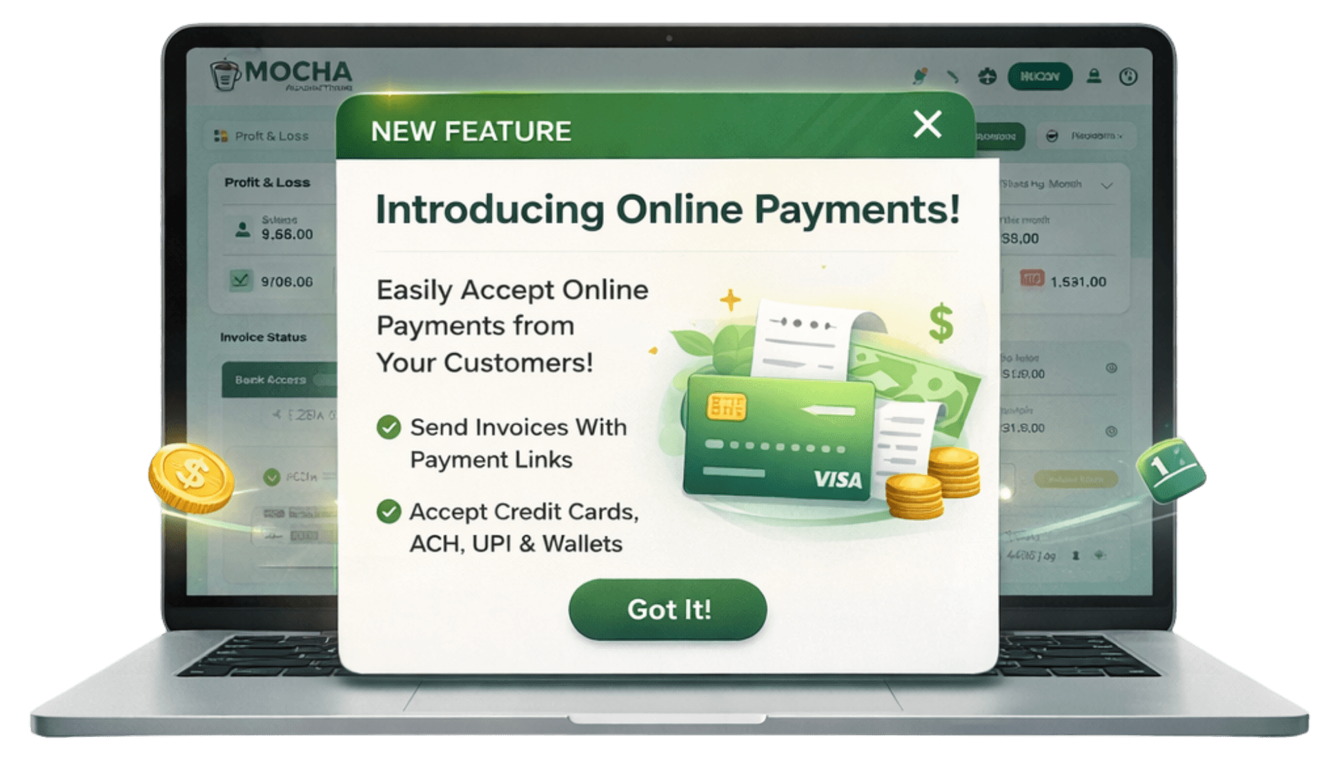 Online payment feature