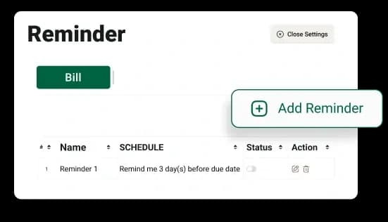 Payment setup